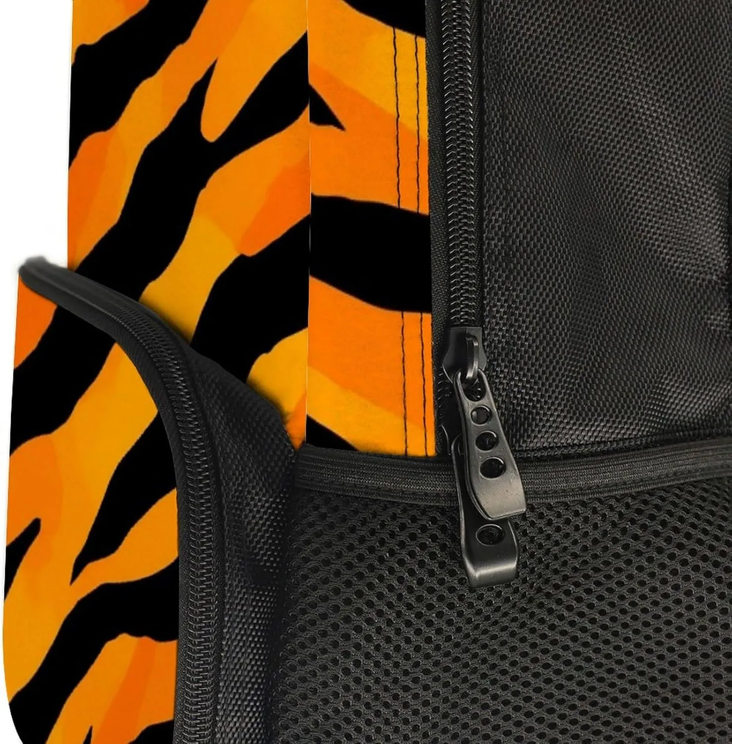 Tiger Stripes Daypack Big Capacity Shoulder Bag With Smooth Zippers for Hiking Work Walking Cycling Supdreamc tectonics Men Women Polyester Cool Animal Print 