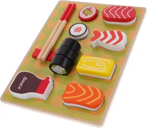 to Fine Motor Skills and Cognitive undifferentiated fearless Development for Boys and Girls Yardwe Wooden Sushi Play Food Toddlers Realistic Kitchen Role Play Toy Educational Sushi Slicing Game 