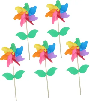 to Use for Boys and Girls spin constraint and Adults Garden Windmill Props 24cm Colorful Plastic Decorative Windmill Easy 