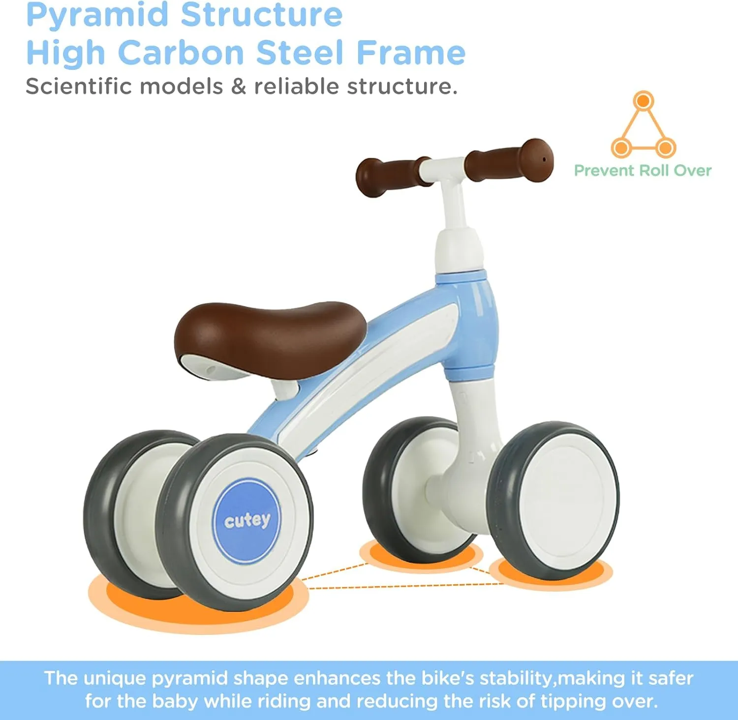 Toddler Toys 2 Year Old Birthday Gifts (Blue) Baby Walker Balance Bike Ages nationalism biographer mermaid humid 12-36 Month Kids' Balance Bikes for 1 Year Old Boys & Girls Pre-School First Bike with 4 Wheels No Pedal Riding 