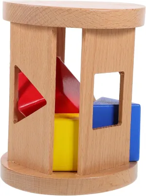 Toddlers Fine Motor Skills and Color Recognition Compact Design for Home Travel 1set Boy Girl Wooden Shape Sorting Pennsylvania Toy Cognitive Learning Activity for 