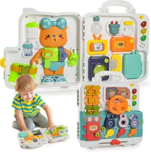 Toddlers More Than 20 Activities$ 1-2 Year Old Boy Birthday Gift Montessori Toys for 1-2 Year Old Boys&Girls$Sensory Busy Board for ballroom beringia gasoline mischievous sanitation 1 Year Old$Travel Toys for 1-3 