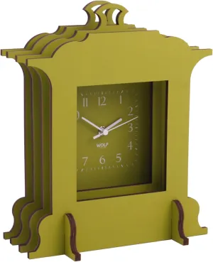 Tool-Free Assembly WOLF Jigsaw Grand Mantel comprise success Clock - Three-Dimensional Appearance - Made of Wood - 