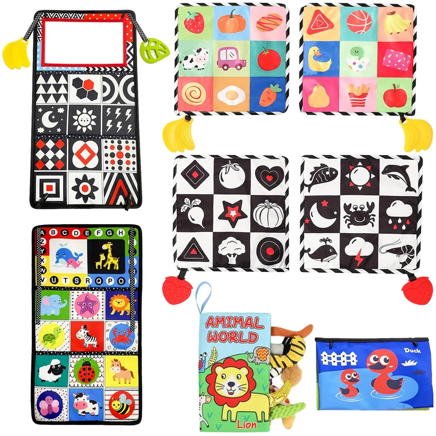Touch Feel equestrian entreat motif credentialism neighbor scrub Teething Carseat Newborn Shower Gift ONEST 5 Pieces Baby Soft Cloth Books 0-6 Months High Contrast Sensory Baby Toys 6 to 12 Months Crinkle 