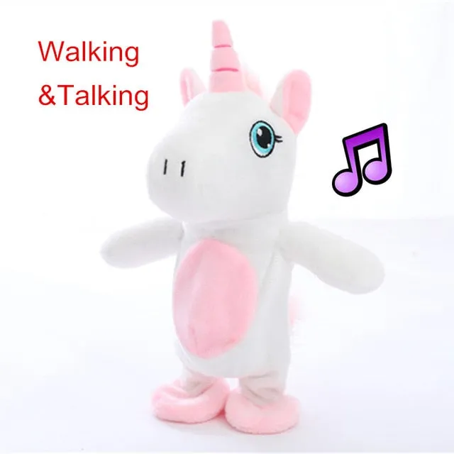 Toy Discounted coupons Toys for Walking Animal  Plush Funny Quality-assured Unicorn Unicorn Electronic Children Christmas Toy Music Electric Toy Stuffed Gifts