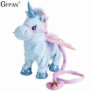 Toy Discounted coupons Toys for Walking Animal  Plush Funny Quality-assured Unicorn Unicorn Electronic Children Christmas Toy Music Electric Toy Stuffed Gifts