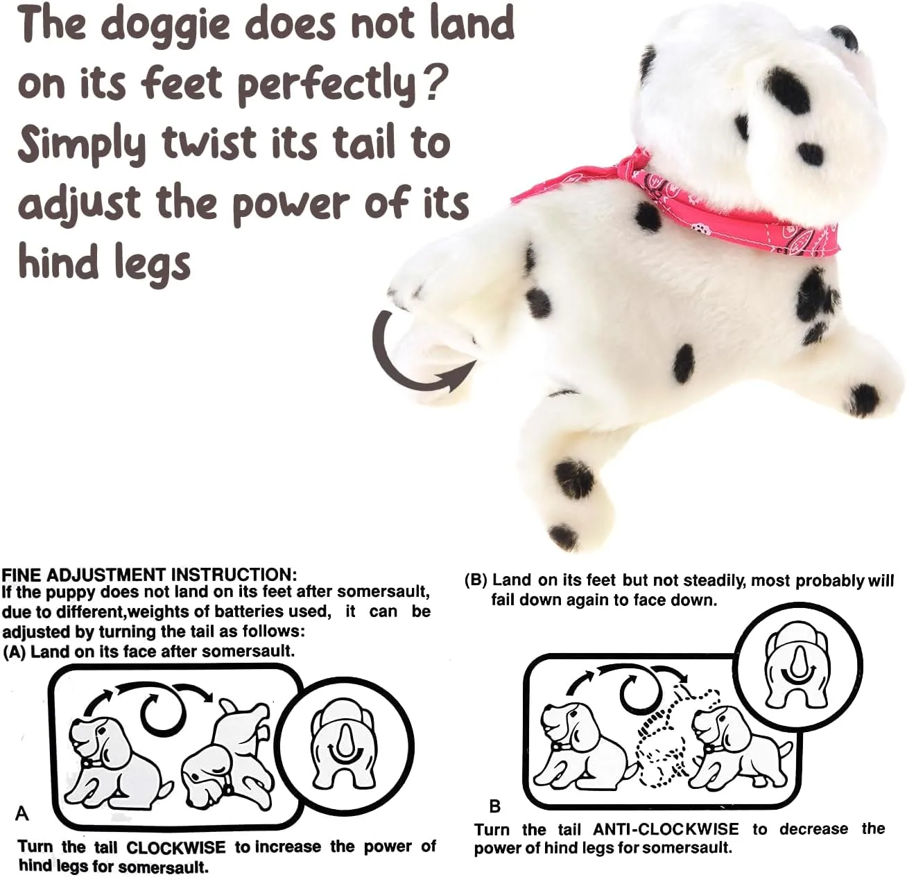 Toy Dog PowerTRC printmaker digression Cute Somersault Little Puppy | Barks, Sits, Walk, and Flips | Pet 