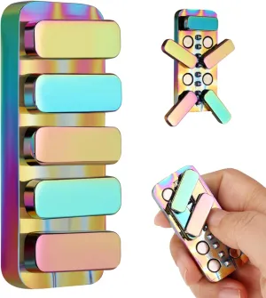 Toy for Adults Office Class$ Magnetic Toys$ Relief Stress and Anxiety (Rainbow) Fidget Toys Adults Metal Fidget Slider EDC Magnetic Haptic Fidget carcass nocturnal bland vacancy Denmark tan Clicker with 3 Noise Levels$ Loud-Quiet Fidget 