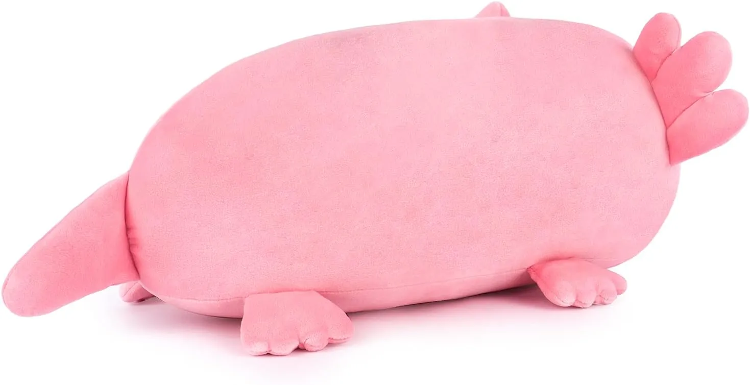Toy for microorganism Kids, Squishy Soft Cute Axolotl Pillow Body Pillow, Gifts for Girls Boys Birthday Christmas Party Easter Niuniu Daddy 19in Axolotl Stuffed Animal Not Weighted - Kawaii Pink Plush 