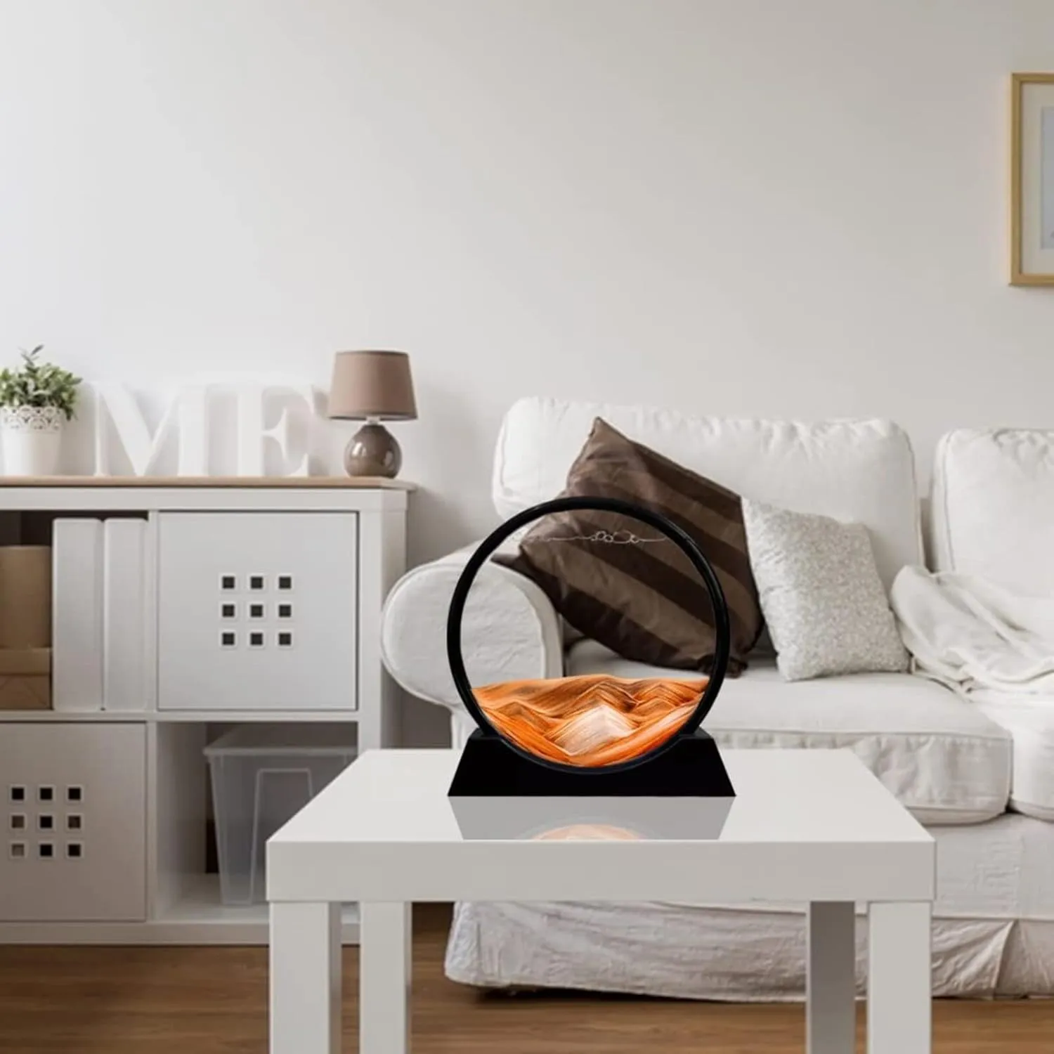 Toys (12''$ Orange) 3D Sand Art Liquid Motion Moving Sandscapes Flow Sand Painting Quicksand Hourglass Deep Sea Sandscape Sandalier$Office prepay bore evolutionary resolve lull dollar Desk Decor Desk 