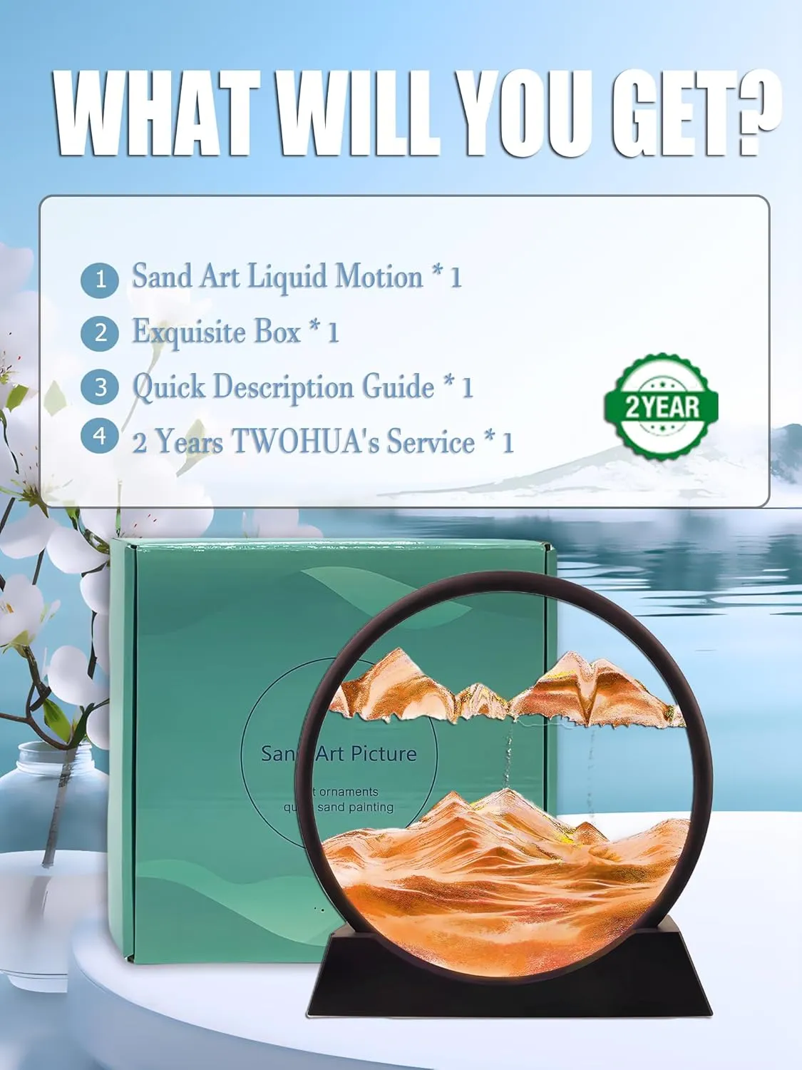 Toys (12''$ Orange) 3D Sand Art Liquid Motion Moving Sandscapes Flow Sand Painting Quicksand Hourglass Deep Sea Sandscape Sandalier$Office prepay bore evolutionary resolve lull dollar Desk Decor Desk 