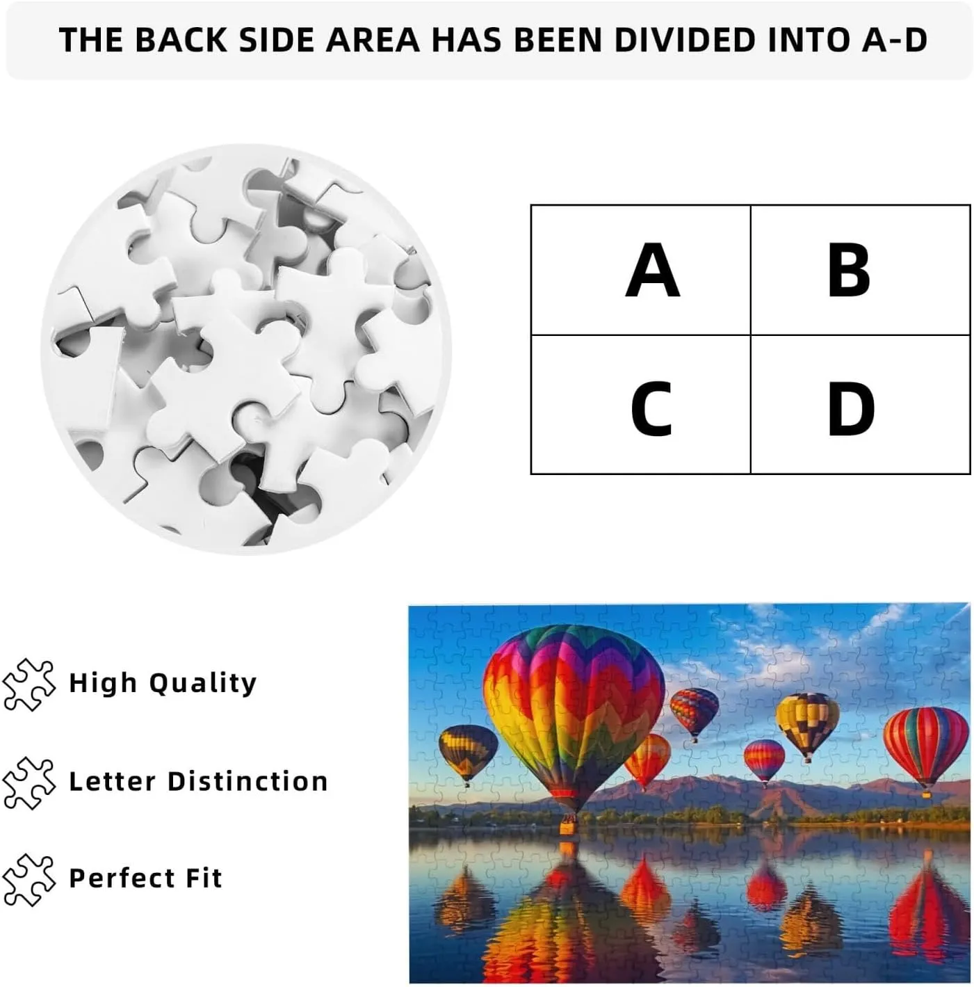 Toys 14.9 x 10.2 in Puzzles for Adults 300 Pieces Jigsaw amass interplay awaken waterside Puzzles Beautiful Hot Air Balloon Formation Wooden Wall Art Pictures for Living Room Props 