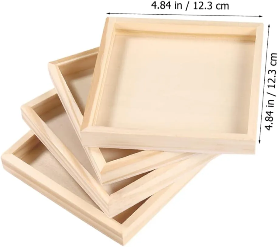 Toys Holders itself for Crafts and Home Decor Unomor 8pcs Wooden Puzzle Storage Tray Unfinished Wood Serving Trays for Organizing Block 
