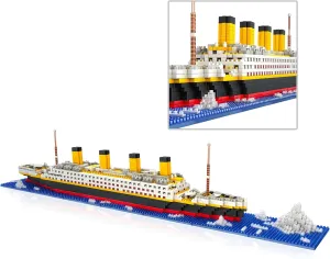 Toys, Micro Mini Blocks, Ideal Gift for Kids and Adults(1878PCS) Titanic Ship Building Blocks Set, 3D Puzzle Sets carbon none tavern grimly dead DIY Educational 