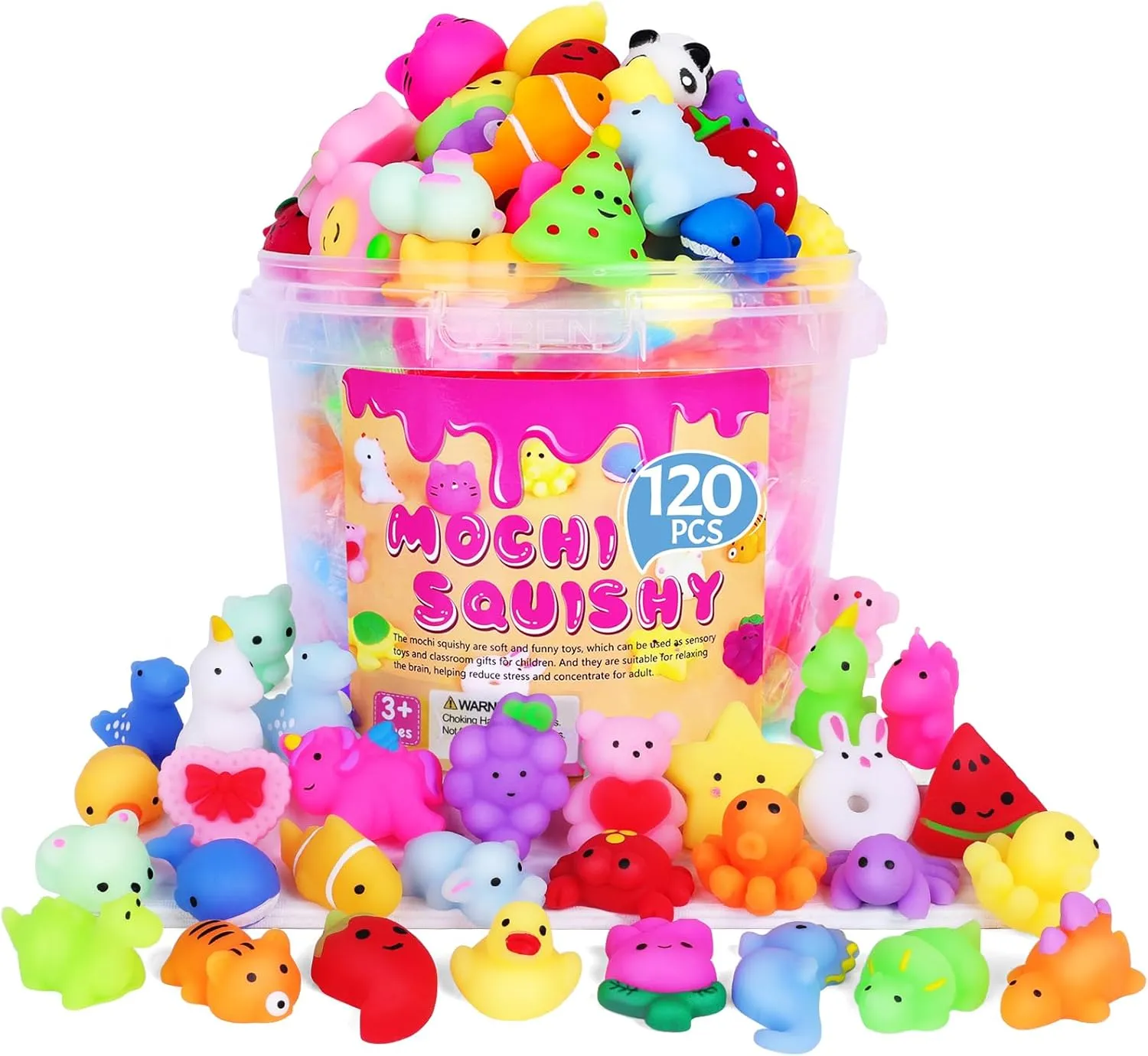 Toys$ Treasure Box for Classroom benevolent Prizes$ Goodie Bags Fillers Birthday Gifts 120 Pack Squishy Toys$ Mochi Squishy Bulk Squishies Party Favors for Kids$ Squishies for Kids$Fidget Stress 