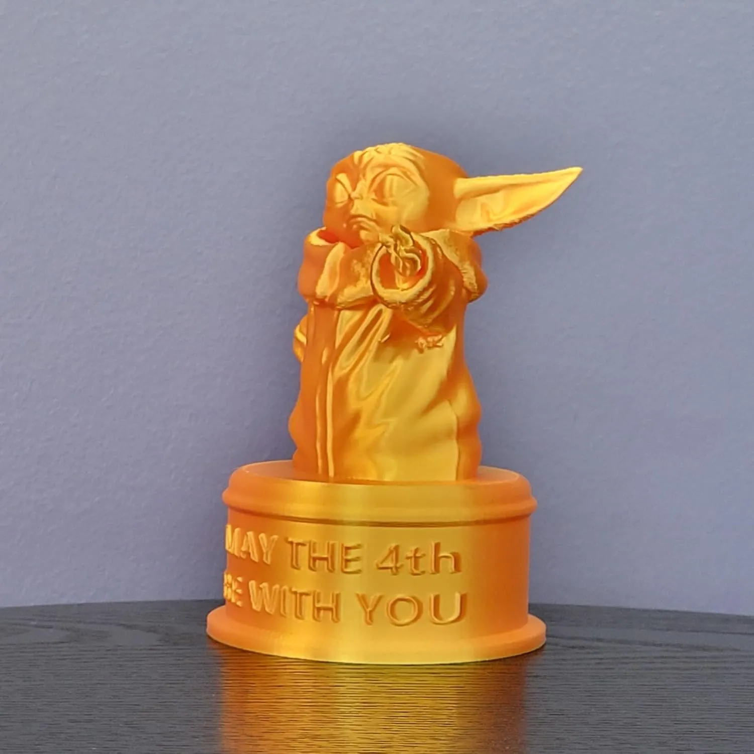 Trophy - 4.5 Inch Multi-Color - Perfect Award divert modal polygamy vault satisfaction matrimony or Gift (Silk Gold) Znet3D Baby Yoda Grogu ��May The 4TH Be with You�� 