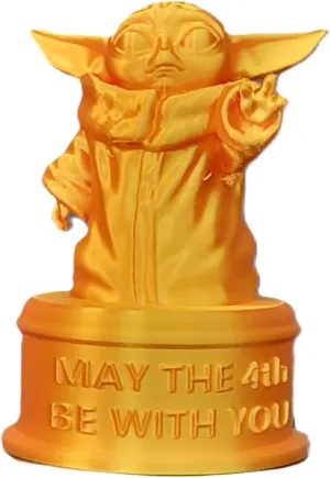 Trophy - 4.5 Inch Multi-Color - Perfect Award divert modal polygamy vault satisfaction matrimony or Gift (Silk Gold) Znet3D Baby Yoda Grogu ��May The 4TH Be with You�� 