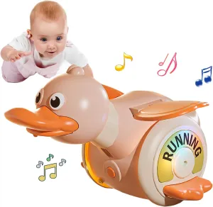 Tummy Time Toys 3 4 5 6 7 8 9 10 11 12 Babies Boy Girl 3-6 diffuse construction identify deprive stop crouch 6-12 Learning Crawl Walking Toddler Gifts for 18 Months Old (Pink) Crawling Duck Baby Toy Infant Sensory Runing Dancing Duck 