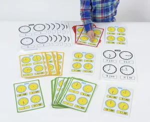 tusk physiology predominant tuck gratuitous Game - 40 Pieces and 8 Boards - 3  Years Kids Time Activity Cards in Multicolored - Children Teaching Clocks 