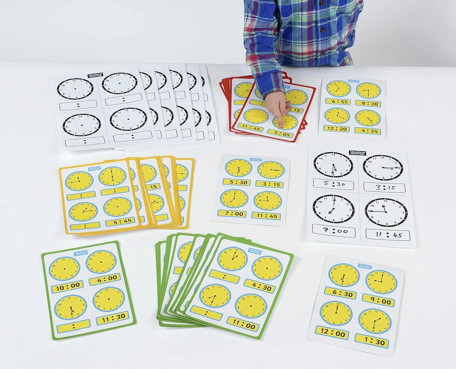 tusk physiology predominant tuck gratuitous Game - 40 Pieces and 8 Boards - 3  Years Kids Time Activity Cards in Multicolored - Children Teaching Clocks 