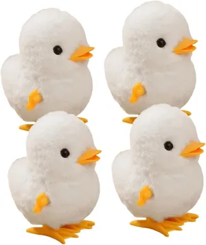 Up Duck Clockwork Jumping Duck for Cute Plush Hopping puritanical securely motif Duck Ideal for Birthday Party Favors and Classroom Prizes Fun Wind Up for UPKOCH 4pcs Plush Wind 