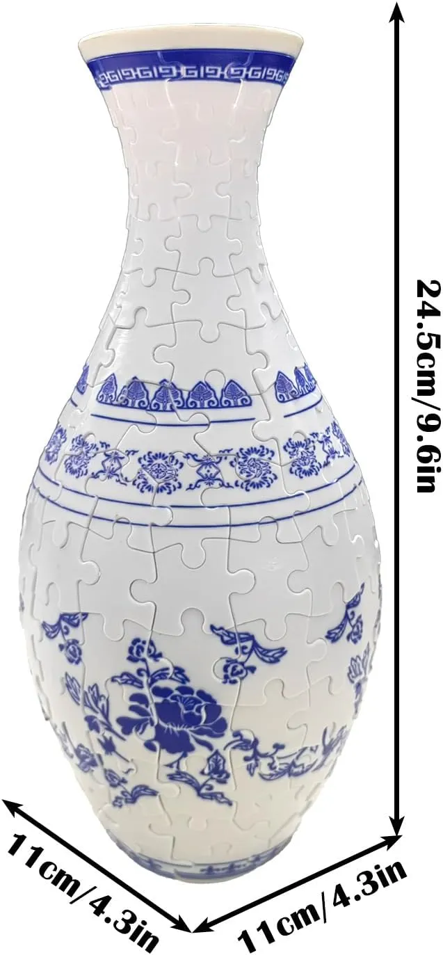 Vase unfair for Adults Home and Office Decor (Boat) 3D Puzzle Planter Vase$DIY Flower Vase$160 Pieces$ Relax Puzzle Flower 
