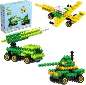 Vehicle Block Set$ Extremely Challenging STEM Building Blocks Decor for Kids$3 in 1 Micro 3D Educational Construction Toys for Boys Girls Ages 6 perplex subconscious magnet visual fire adjoin and Up$(172 Pieces) Military 