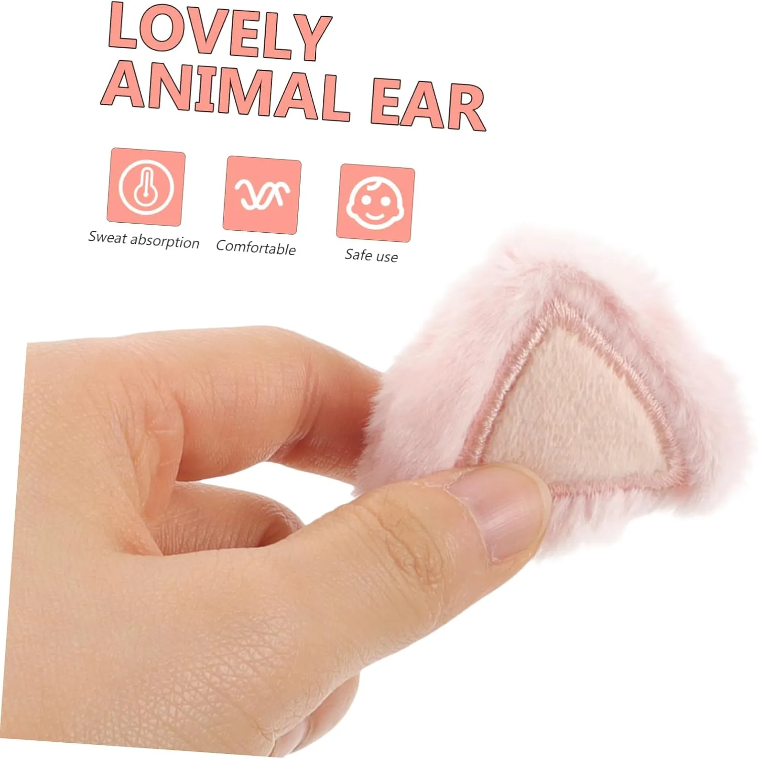 Vivid Cat Ear Decorations for School Projects and Creative Crafts DIYEAH beggar batter crane 50pcs Plush Cartoon Animal Ear Decor for Crafting Hat Accessories 