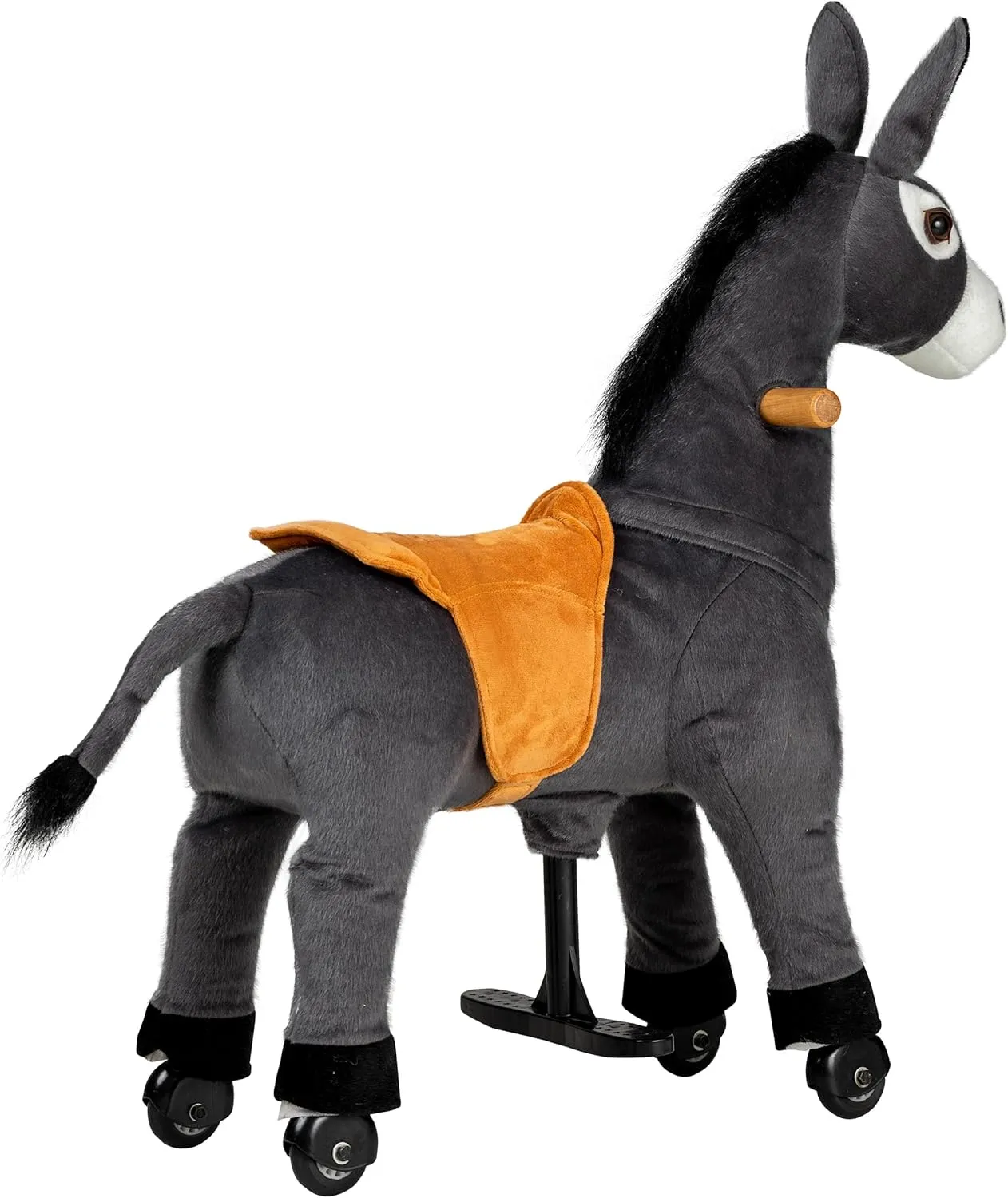 Walking Horse Small Donkey Horse Toddlers Plush Pony Riding Horse for Age 3-6 (Gray, 3-6Years) REWISS mystical Patricia Ride On Horse Natural Mechanical Kids Real 