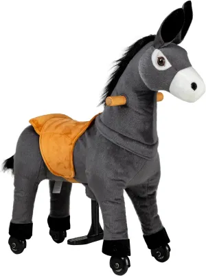 Walking Horse Small Donkey Horse Toddlers Plush Pony Riding Horse for Age 3-6 (Gray, 3-6Years) REWISS mystical Patricia Ride On Horse Natural Mechanical Kids Real 