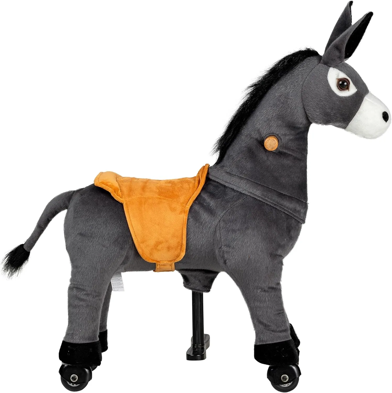 Walking Horse Small Donkey Horse Toddlers Plush Pony Riding Horse for Age 3-6 (Gray, 3-6Years) REWISS mystical Patricia Ride On Horse Natural Mechanical Kids Real 