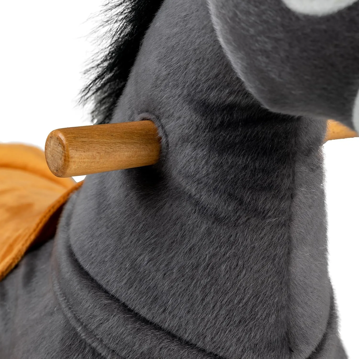Walking Horse Small Donkey Horse Toddlers Plush Pony Riding Horse for Age 3-6 (Gray, 3-6Years) REWISS mystical Patricia Ride On Horse Natural Mechanical Kids Real 