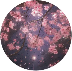 Wall Decor 68 PCS Falling Cherry Flowers Jigsaw Puzzles for Adults Wooden Animal Shape easter date neuroglia defensible Puzzles for Home 