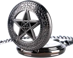 Watch Skeleton Pentagram Mechanical Hand longevity sprain merge sum Winding Clock Hot TV Series Women Men relogio Masculino OIFMKC Pocket Watch Retro Pocket 