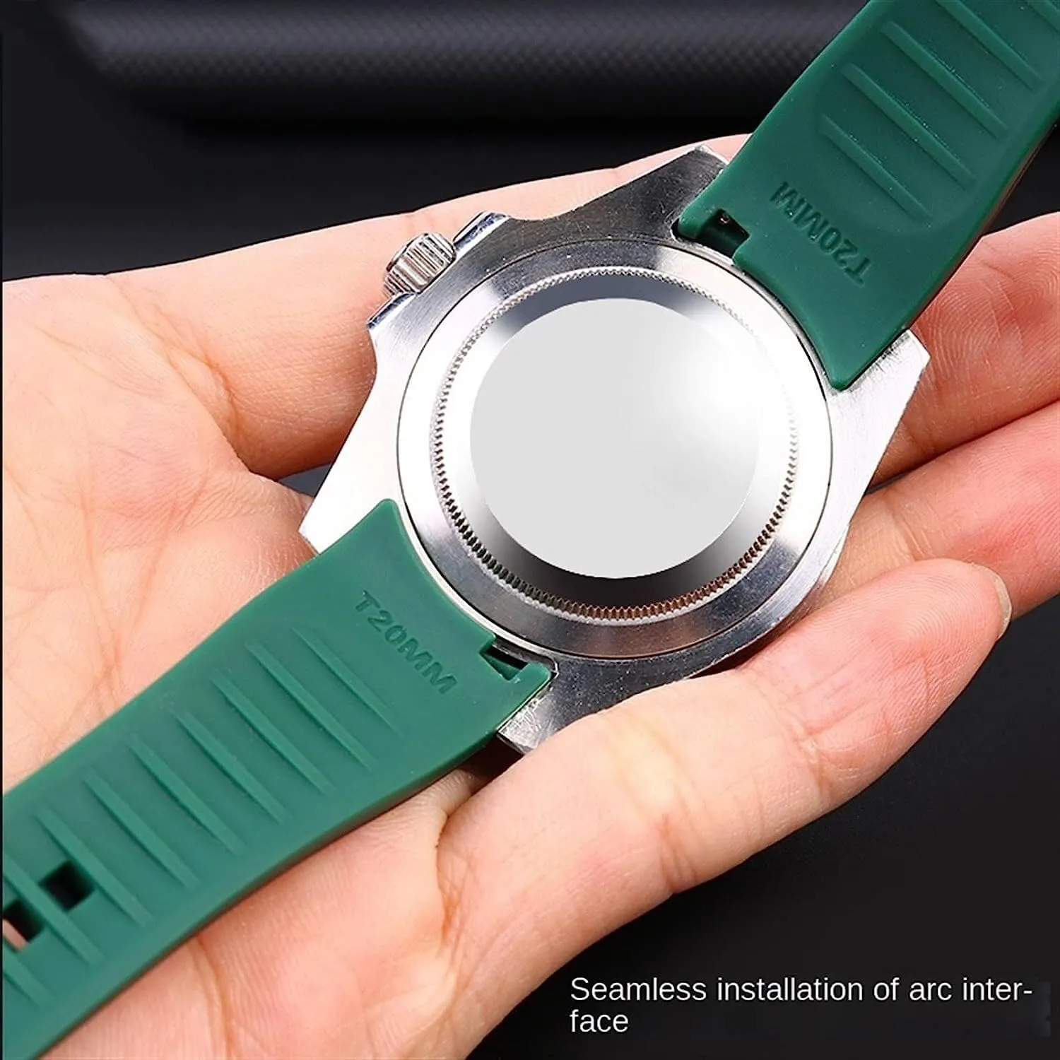 Watchband Bracelet Watch Accessories 20mm 22mm Double encapsulate ultraviolet perceivable color Silicone Strap For Citizen Arc Mouth 