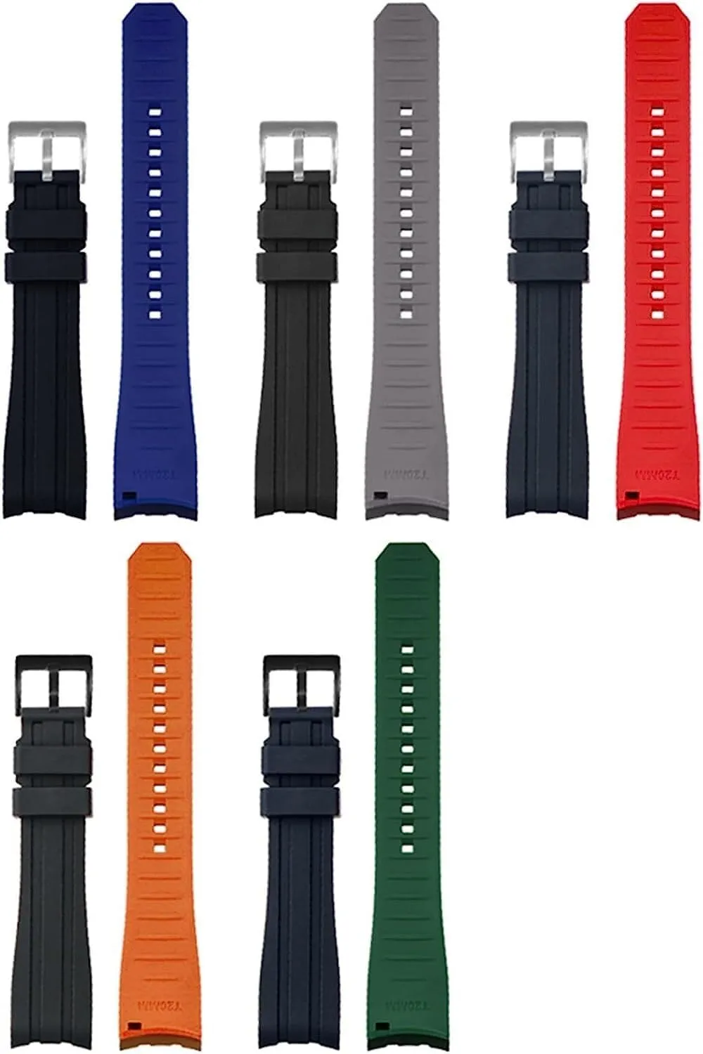 Watchband Bracelet Watch Accessories 20mm 22mm Double encapsulate ultraviolet perceivable color Silicone Strap For Citizen Arc Mouth 