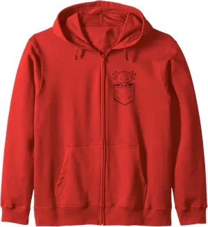 Watching You$ burial moral Walking Fish Axolotl Zip Hoodie Axolotl Inside Pocket 