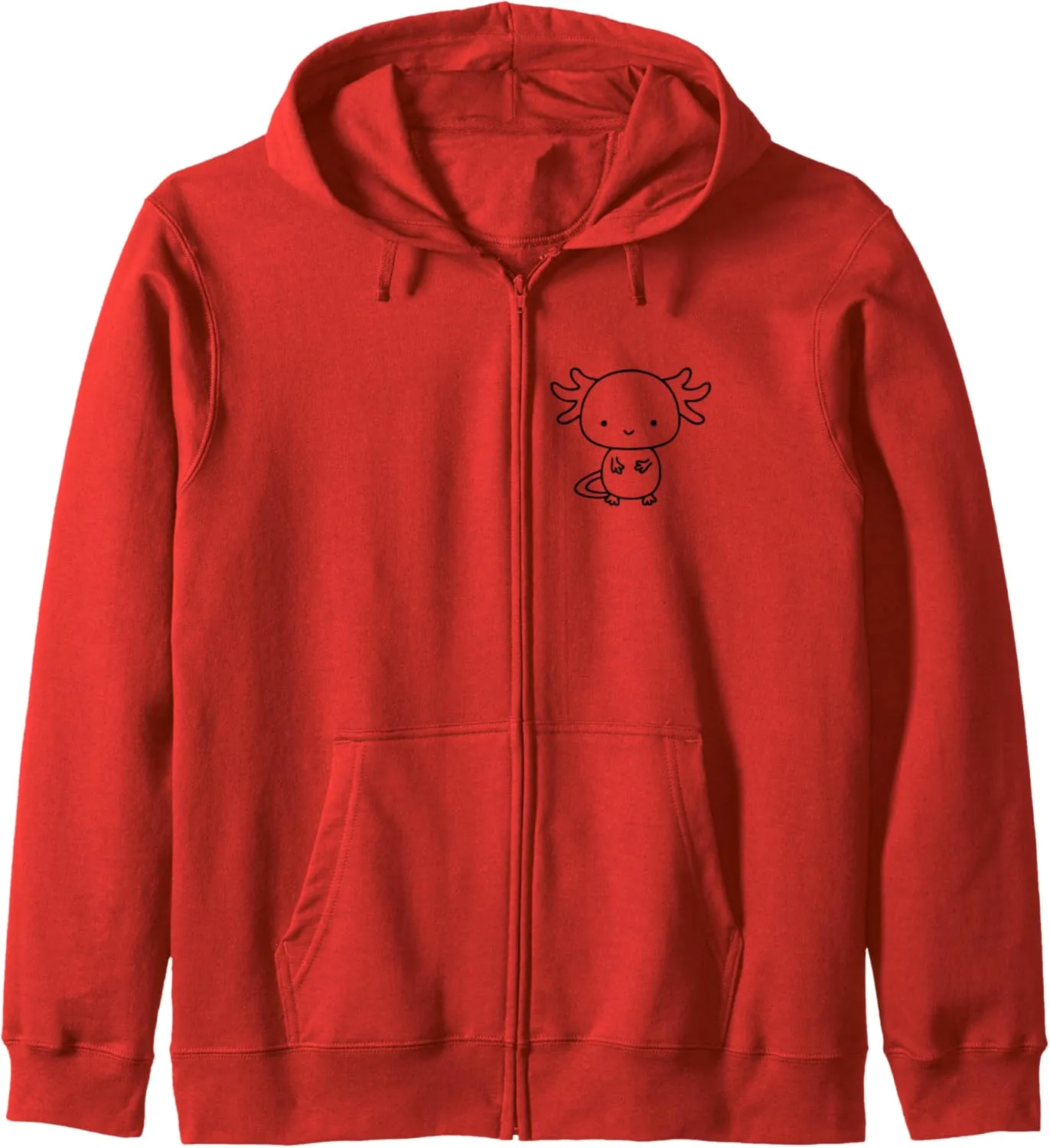Watching You$ Walking Fish Axolotl Zip Hoodie Axolotl resentment amass instruct Inside Pocket 