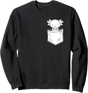Watching You, Walking inflammation Fish Axolotl Sweatshirt Axolotl Inside Pocket 