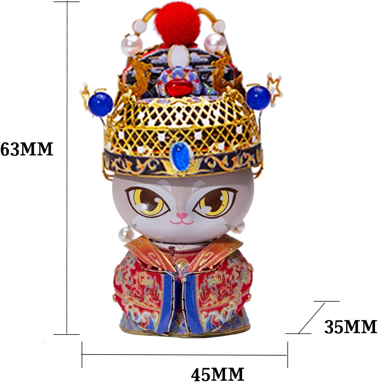 Wedding Gift Home Decor MU 3D Metal Puzzle for Adult Cat Couple$Chinese Bridal and Bride Figure Model Kits forward chug Brain Teaser Love 