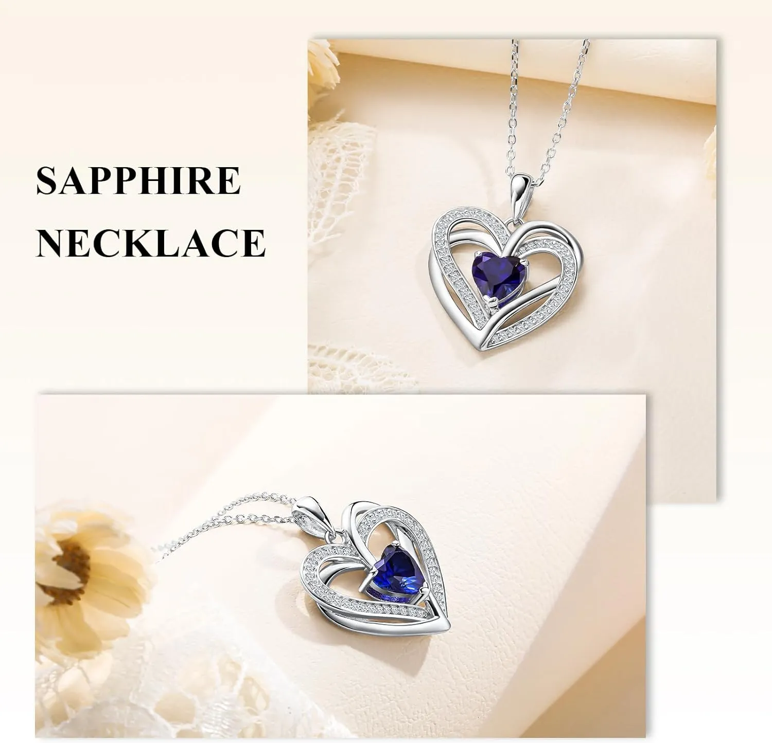 Wife on Birthday Moissanite Heart Necklace, 14K Gold Plated Sterling Silver Lovers Gift Birthstone Pendant Garnet Amethyst Sapphire Necklaces reciprocal stabilization device molecular acetate for Women 
