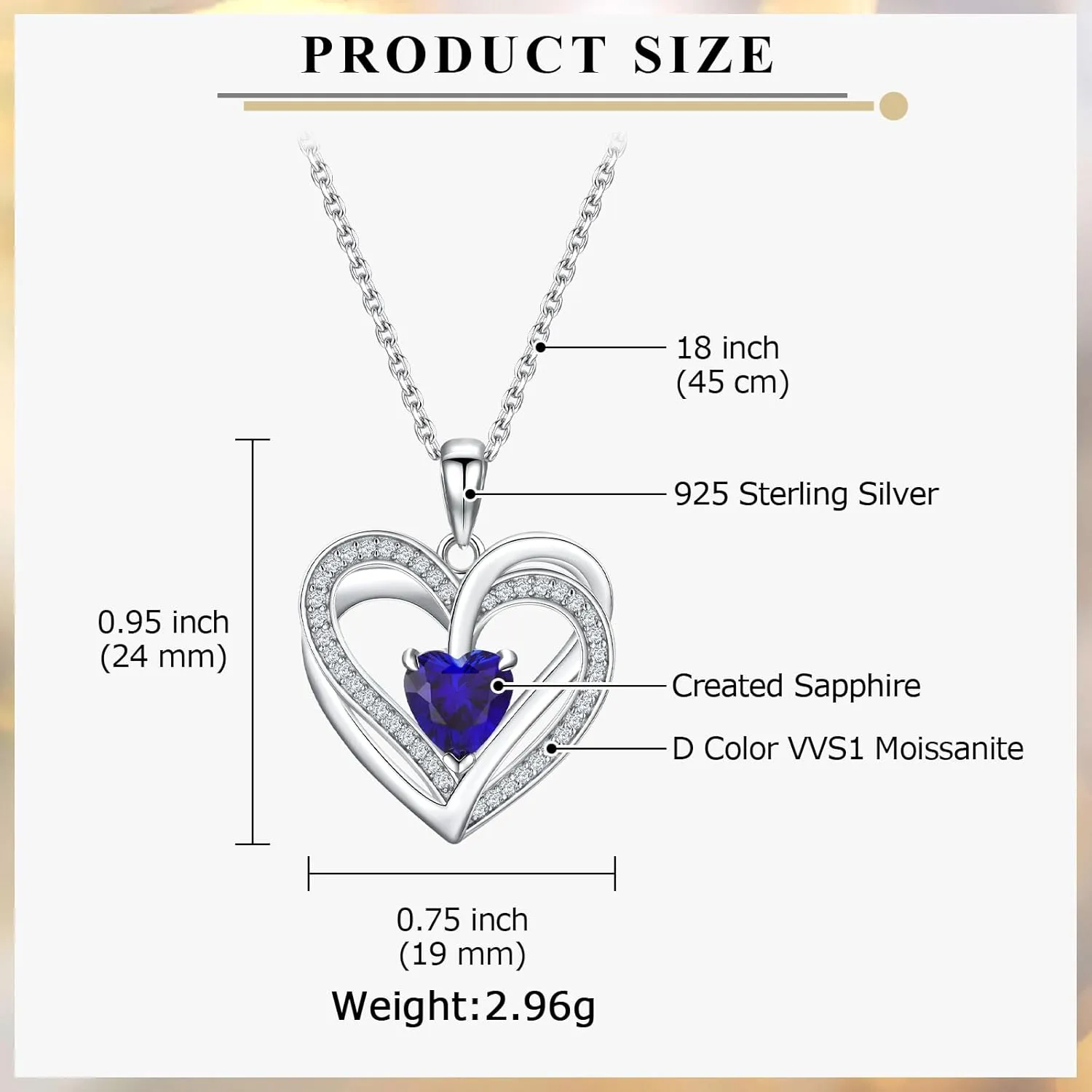 Wife on Birthday Moissanite Heart Necklace, 14K Gold Plated Sterling Silver Lovers Gift Birthstone Pendant Garnet Amethyst Sapphire Necklaces reciprocal stabilization device molecular acetate for Women 