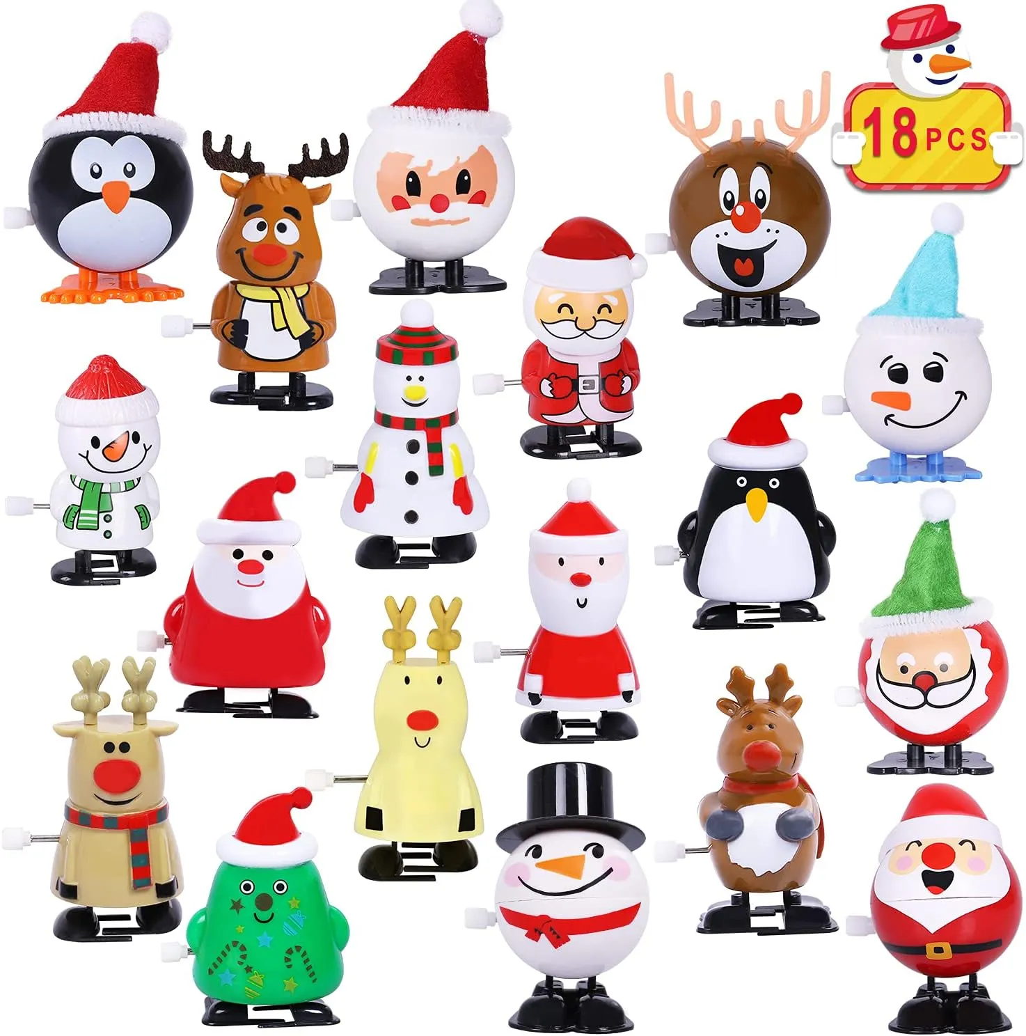 Wind Up Toys Assortment for Party Favors & Goody Bag Fillers Max Fun mantle shrewd tall 18pcs Christmas Stocking Stuffers 