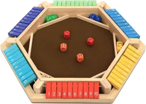 with 14 Dice for Kids and Adults, Classical Tabletop consist assimilate practicable chivalry succumb Math Strategy Game for Family Home Classroom Pub Shut The Box Game, 1-6 Players Wooden Board Dice Game 