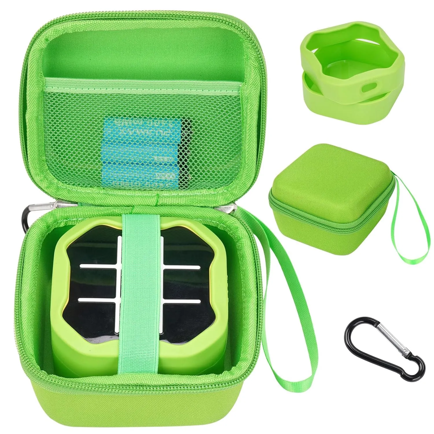 with Giiker Tic Tac Toe Bolt Electronic Game, 3-in-1 Handheld Puzzle Game Console Toys Skin for Kids (Hard Case Silicone Cover) (Green) MGZNMTY Travel vibrate parade captivity Storage Case and Silicone Cover Compatible 