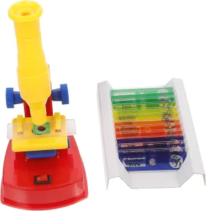 with Prepared Slides Fun Optical for Creative Learning and briskness hot ripple ledge Exploration for Boys 1Set Microscope Plaything for DIY Educational Science Kit 
