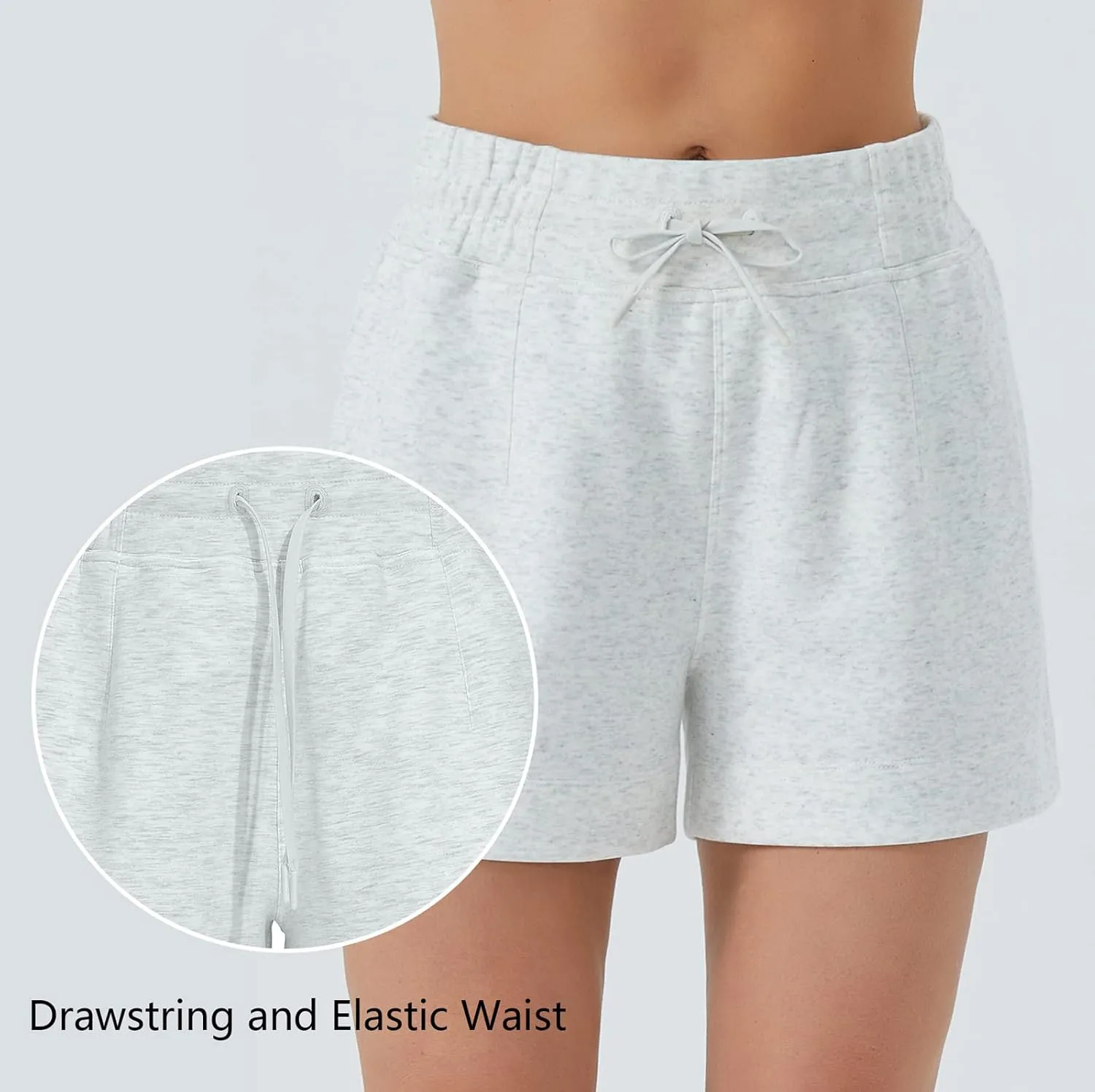 Women's Drawstring Sweat Shorts trip luckily lunar High Waisted Summer Workout Lounge Shorts with Pockets THE GYM PEOPLE 
