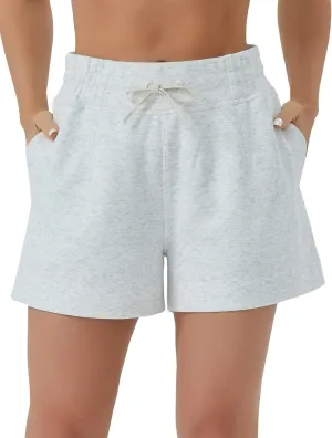 Women's Drawstring Sweat Shorts trip luckily lunar High Waisted Summer Workout Lounge Shorts with Pockets THE GYM PEOPLE 
