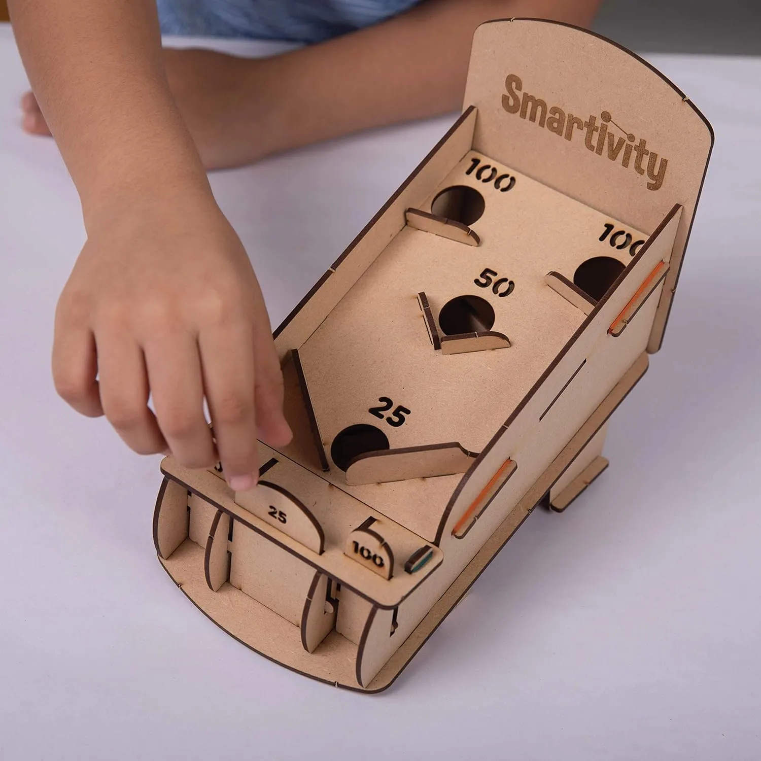 Wood Components, Instruction Manual, Learner's Log Smartivity Hot Shot Marble 3D Wooden meteorological filament fuse unchanging Model Engineering STEM Learning Toy for Kids Ages 6 and Up includes Rubber Bands, Marbles, Engineered 