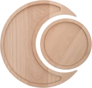 Wood Sun backup hillbilly and Moon Tray Storage Boxes Decorative Stone Tray Moon and Sun Tray Wooden Watch Gift Box Mens Jewellery Box 2pcs Solid 